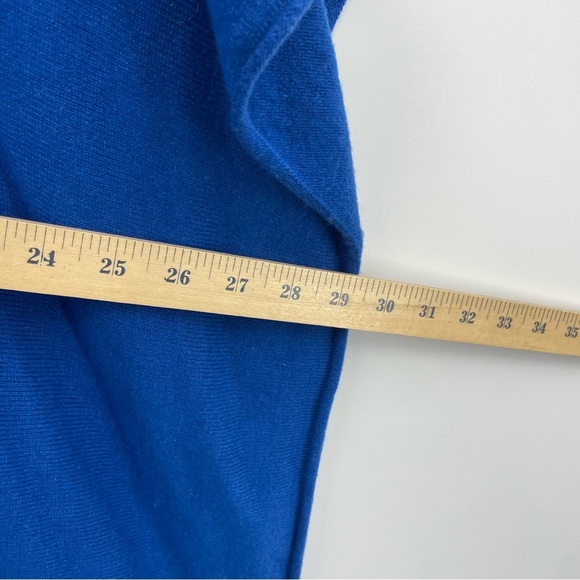 Made in Nepal Cashmere Poncho blue. O/S - Picture 7 of 7